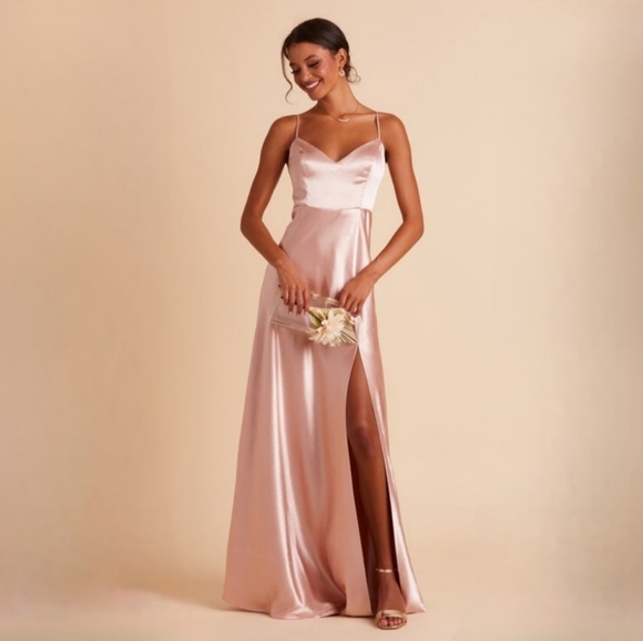 Birdy Grey Rose Gold Jay Shiny Stain Dress 2X NWT - Picture 1 of 8